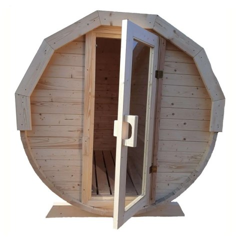 Sauna Ogrodowa Beczka 200x200 cm – Drewno Świerkowe, Gont Dachowy, Piec Harvia Sauna Ogrodowa Beczka 200x200 cm – Drewno Świerkowe, Gont Dachowy, Piec Harvia